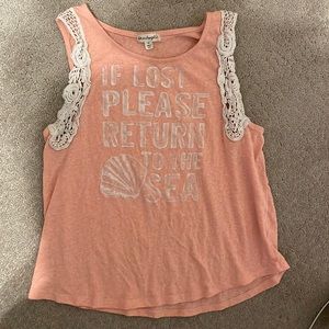 Orange, mermaid, tank top